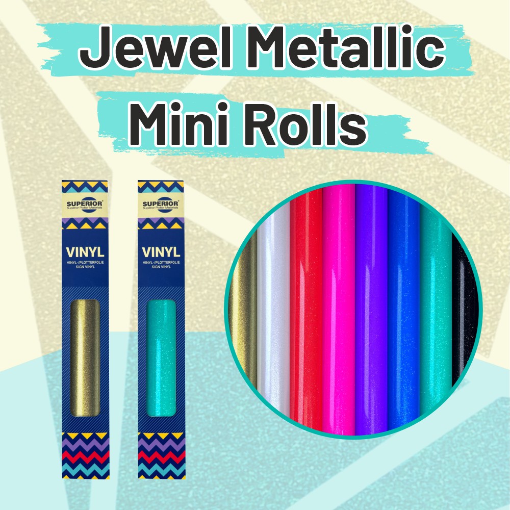 SUPERIOR 9500 Jewel Metallic Craft Vinyl Mini Rolls