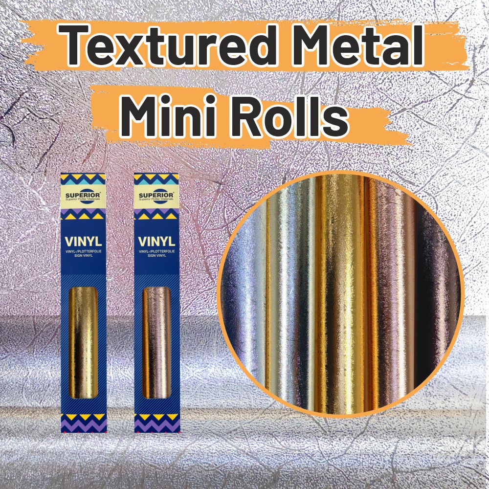 SUPERIOR 9500 Textured Metallic Craft Vinyl Mini Rolls