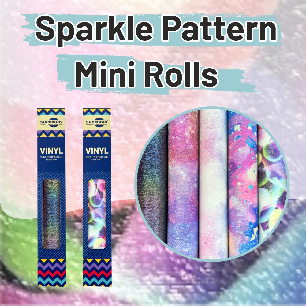 SUPERIOR 9800 Sparkle Pattern Craft Vinyl Mini Rolls