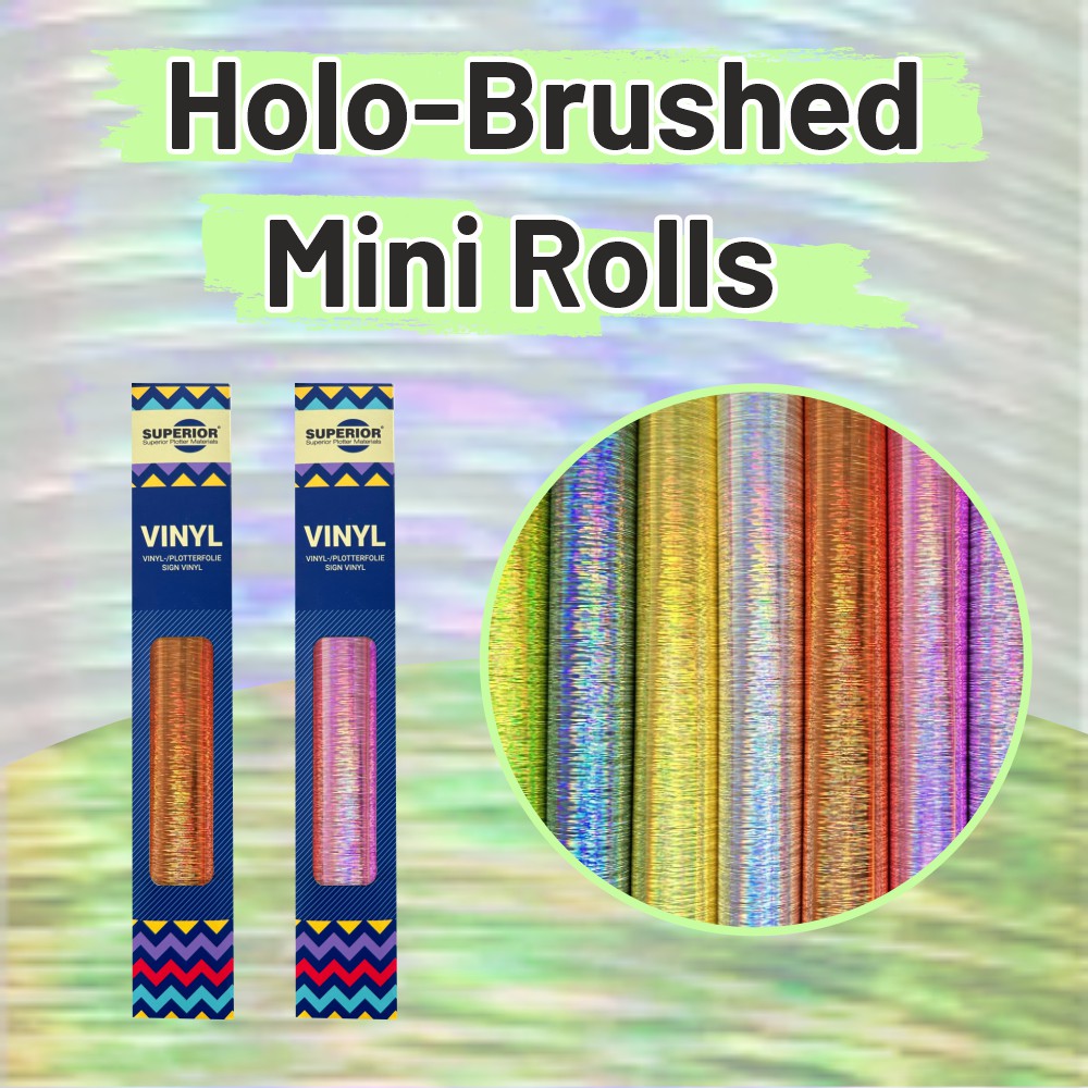 SUPERIOR 9700 Holo-Brushed Craft Vinyl Mini Rolls