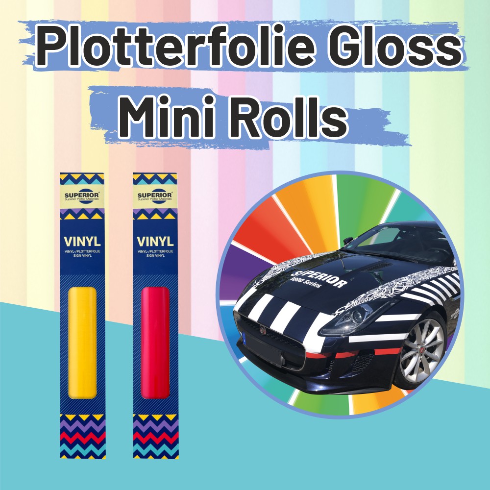 SUPERIOR 8000 Gloss Plotterfolie Mini Rolls