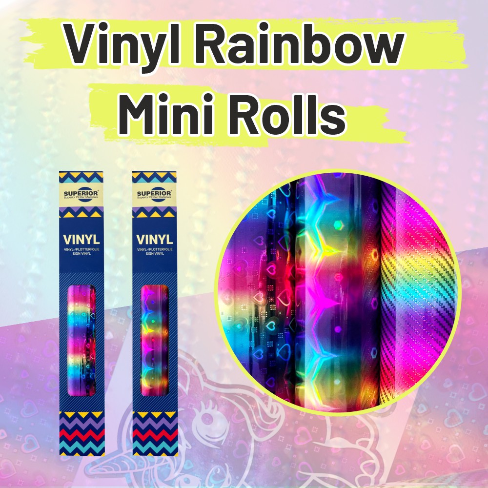 SUPERIOR 9400 Rainbow Craft Vinyl Mini Rolls